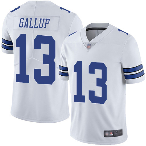 Men Dallas Cowboys Limited White Michael Gallup Road #13 Vapor Untouchable NFL Jersey
